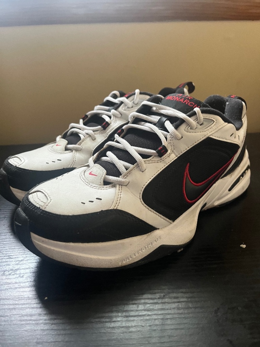 SIZE 11 MEN - Nike Air Monarch IV White Black Red